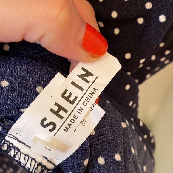 🌟 2/$10 Shein Blue Polka Dot Mini Dress - Picture 4 of 7
